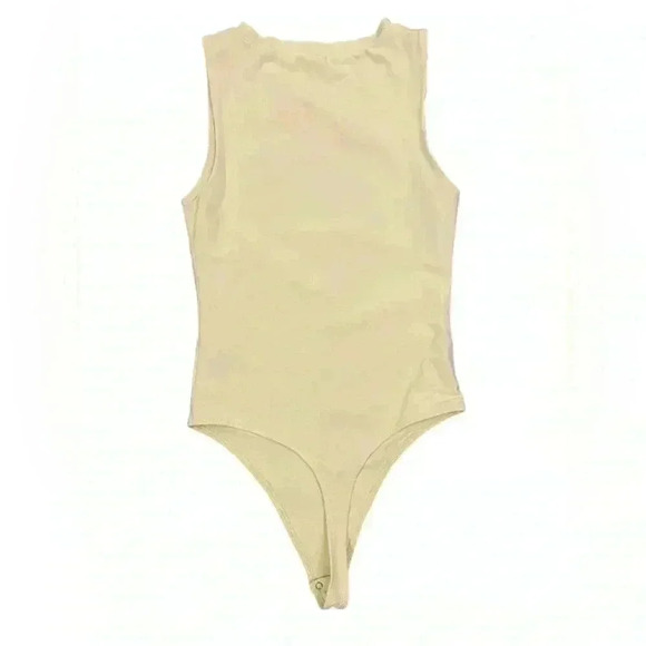 Vitality x Balance Allora High Neck Bodysuit in Pale Yellow Size XS - Picture 3 of 7